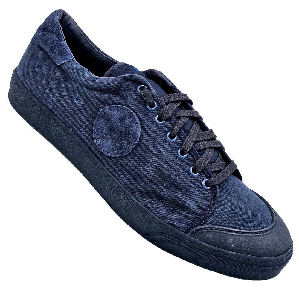 NEW Blue Scarpa Italy Mens 15 Navy Blue Casual Shoes Italian Low Sneakers Tennis - Picture 14 of 14